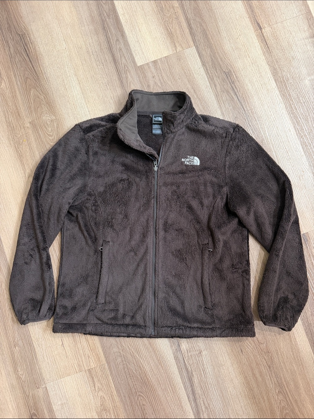 The North Face Osito Brown Fleece Full Zip Fuzzy Cozy Jacket Coat Size XL